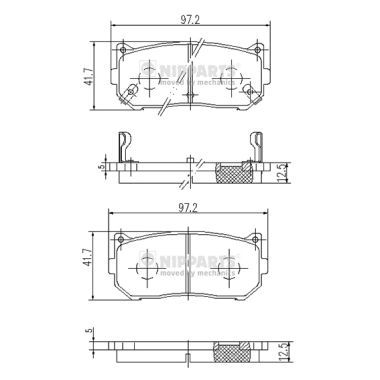 J3610301 NIPPARTS Комплект тормозных колодок, дисковый тормоз