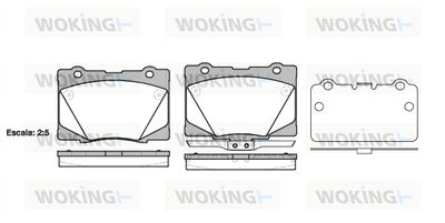 P1522302 WOKING Комплект тормозных колодок, дисковый тормоз