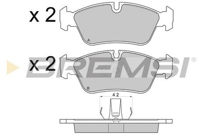 BP2745 BREMSI Комплект тормозных колодок, дисковый тормоз