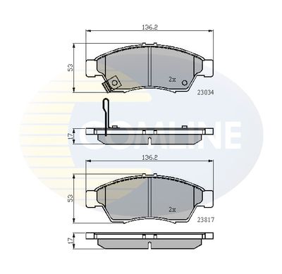 CBP31125 COMLINE Комплект тормозных колодок, дисковый тормоз