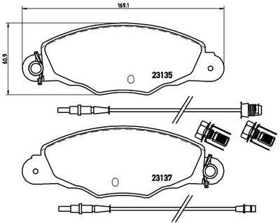 P61061 BREMBO Комплект тормозных колодок, дисковый тормоз