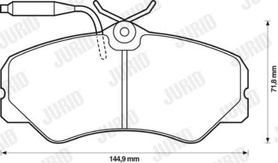 571393J JURID Комплект тормозных колодок, дисковый тормоз
