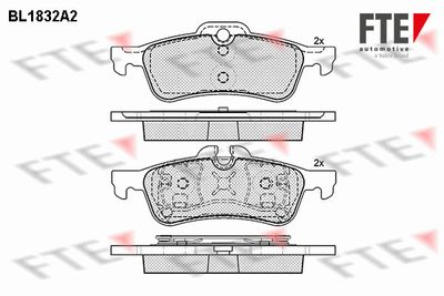 BL1832A2 FTE Комплект тормозных колодок, дисковый тормоз