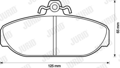 571404D JURID Комплект тормозных колодок, дисковый тормоз