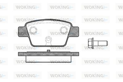 P961300 WOKING Комплект тормозных колодок, дисковый тормоз