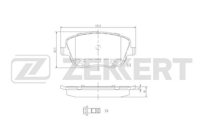 BS2903 ZEKKERT Комплект тормозных колодок, дисковый тормоз