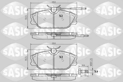 6214002 SASIC Комплект тормозных колодок, дисковый тормоз