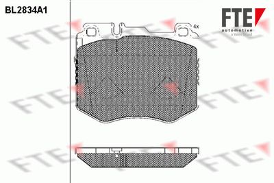 BL2834A1 FTE Комплект тормозных колодок, дисковый тормоз