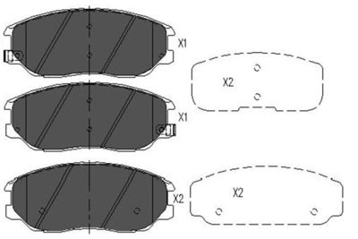 KBP7505 KAVO PARTS Комплект тормозных колодок, дисковый тормоз