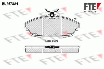 BL2678A1 FTE Комплект тормозных колодок, дисковый тормоз