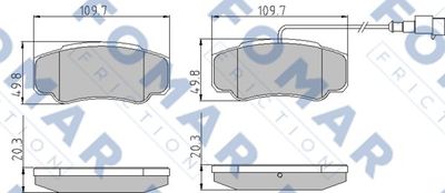 FO934181 FOMAR Friction Комплект тормозных колодок, дисковый тормоз