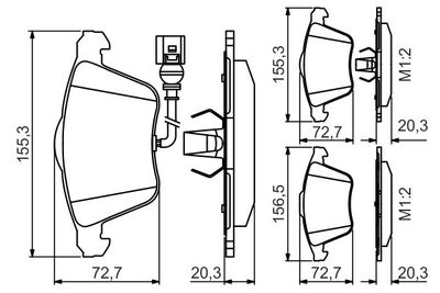 0986495356 BOSCH Комплект тормозных колодок, дисковый тормоз