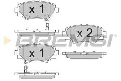 BP3557 BREMSI Комплект тормозных колодок, дисковый тормоз