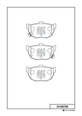D1087M MK Kashiyama Комплект тормозных колодок, дисковый тормоз