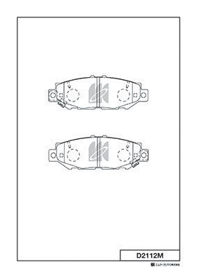 D2112M MK Kashiyama Комплект тормозных колодок, дисковый тормоз