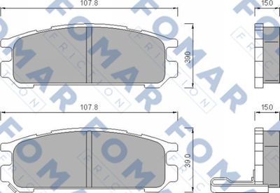 FO480581 FOMAR Friction Комплект тормозных колодок, дисковый тормоз