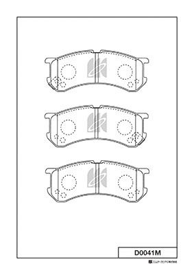 D0041M MK Kashiyama Комплект тормозных колодок, дисковый тормоз