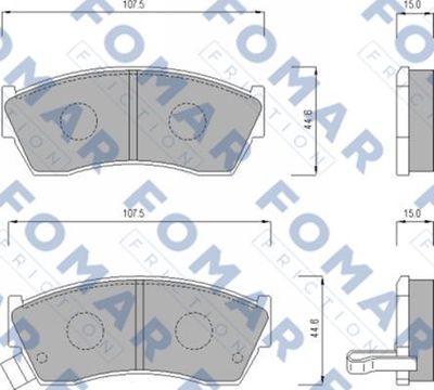 FO620081 FOMAR Friction Комплект тормозных колодок, дисковый тормоз