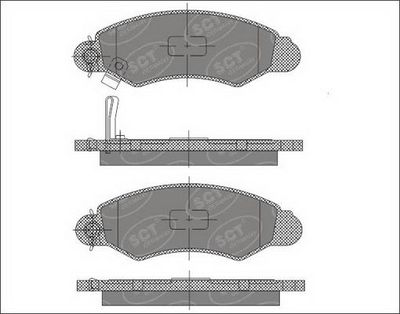 SP615PR SCT - MANNOL Комплект тормозных колодок, дисковый тормоз