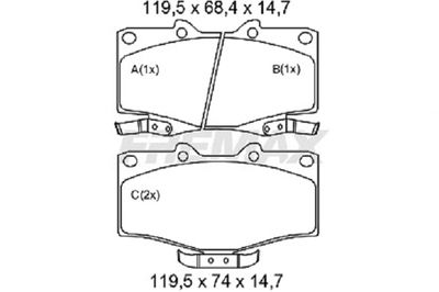 FBP2085 FREMAX Комплект тормозных колодок, дисковый тормоз