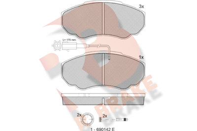 RB1523066 R BRAKE Комплект тормозных колодок, дисковый тормоз