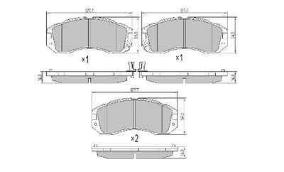 FBP0816 FREMAX Комплект тормозных колодок, дисковый тормоз