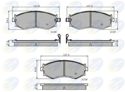 CBP3286 COMLINE Комплект тормозных колодок, дисковый тормоз
