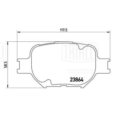 PF4338 TRIALLI Комплект тормозных колодок, дисковый тормоз