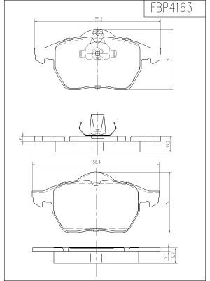 FBP4163 FI.BA Комплект тормозных колодок, дисковый тормоз