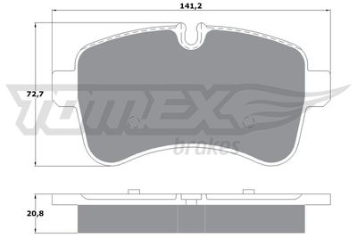 TX1600 TOMEX Brakes Комплект тормозных колодок, дисковый тормоз