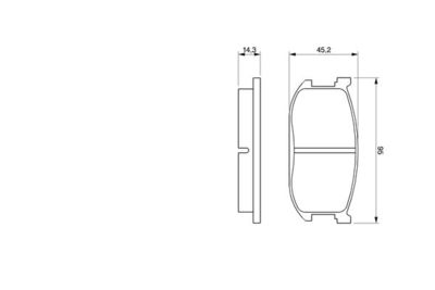 0986467602 BOSCH Комплект тормозных колодок, дисковый тормоз