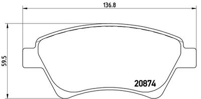 P68034 BREMBO Комплект тормозных колодок, дисковый тормоз