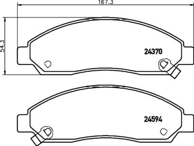 8DB355028501 HELLA Комплект тормозных колодок, дисковый тормоз