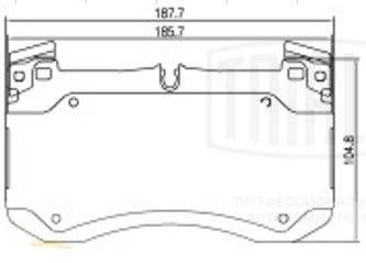 PF2252 TRIALLI Комплект тормозных колодок, дисковый тормоз