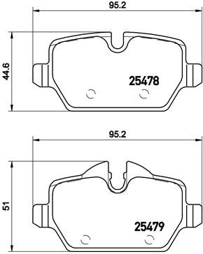 P06080 BREMBO Комплект тормозных колодок, дисковый тормоз