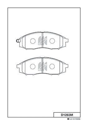 D1263M MK Kashiyama Комплект тормозных колодок, дисковый тормоз