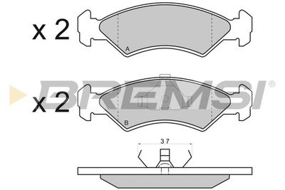 BP2427 BREMSI Комплект тормозных колодок, дисковый тормоз