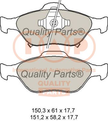 70417004 IAP QUALITY PARTS Комплект тормозных колодок, дисковый тормоз