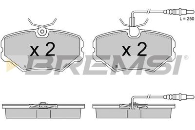 BP2670 BREMSI Комплект тормозных колодок, дисковый тормоз