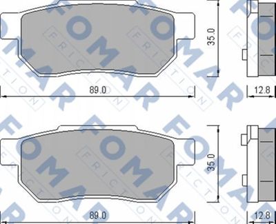 FO456381 FOMAR Friction Комплект тормозных колодок, дисковый тормоз