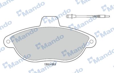 MBF015472 MANDO Комплект тормозных колодок, дисковый тормоз