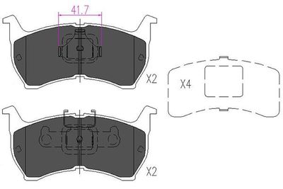 KBP4516 KAVO PARTS Комплект тормозных колодок, дисковый тормоз