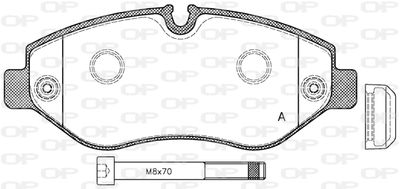 BPA124500 OPEN PARTS Комплект тормозных колодок, дисковый тормоз