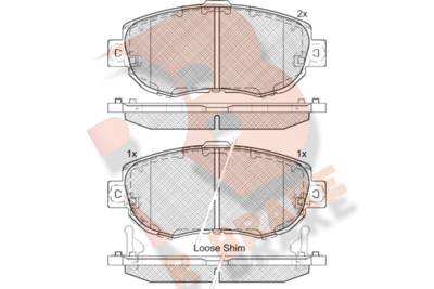 RB2203 R BRAKE Комплект тормозных колодок, дисковый тормоз