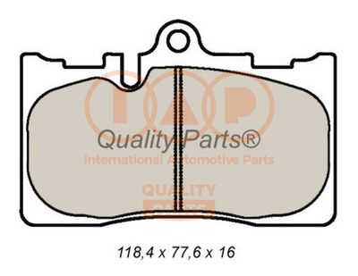 70417144P IAP QUALITY PARTS Комплект тормозных колодок, дисковый тормоз