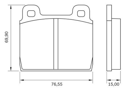 0986BB0022 BOSCH Комплект тормозных колодок, дисковый тормоз