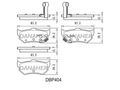 DBP404 DANAHER Комплект тормозных колодок, дисковый тормоз