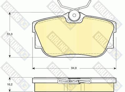 6113251 GIRLING Комплект тормозных колодок, дисковый тормоз