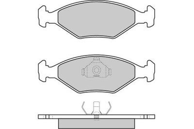 1203431 E.T.F. Комплект тормозных колодок, дисковый тормоз