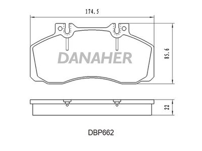 DBP662 DANAHER Комплект тормозных колодок, дисковый тормоз